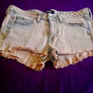 Light pink jean shorts